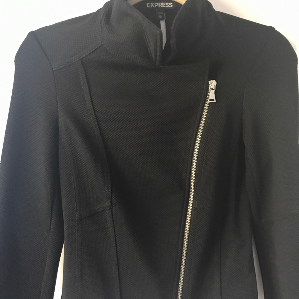 Black moto style jacket